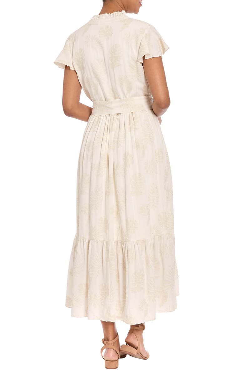London Times Ruffle Tiered Maxi Dress, Alternate, color, Ivory/ Tan