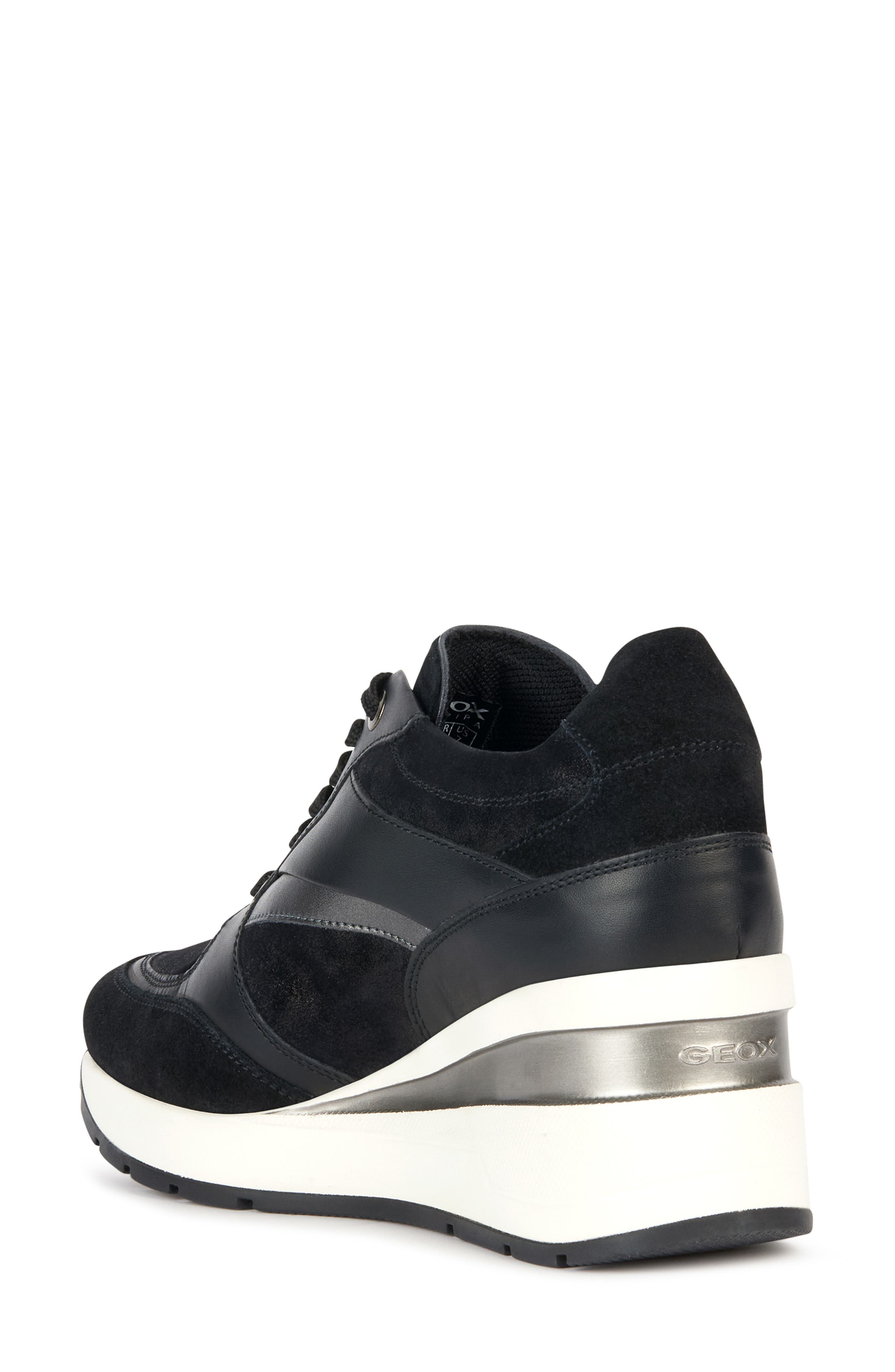 Geox Zosma Wedge Sneaker, Alternate, color, 