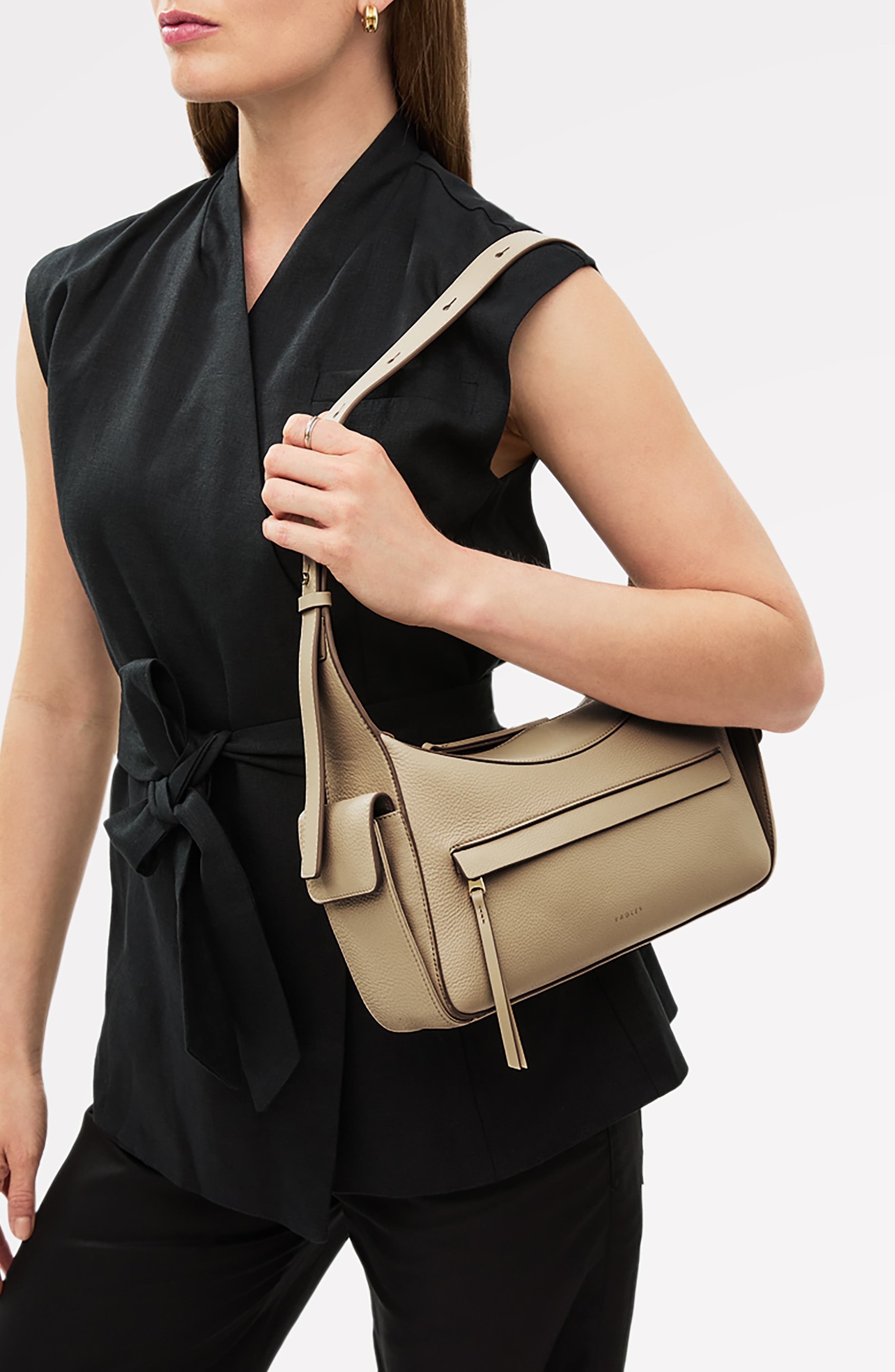 Radley Small The Fitzrovia Shoulder Bag, Alternate, color, Stone