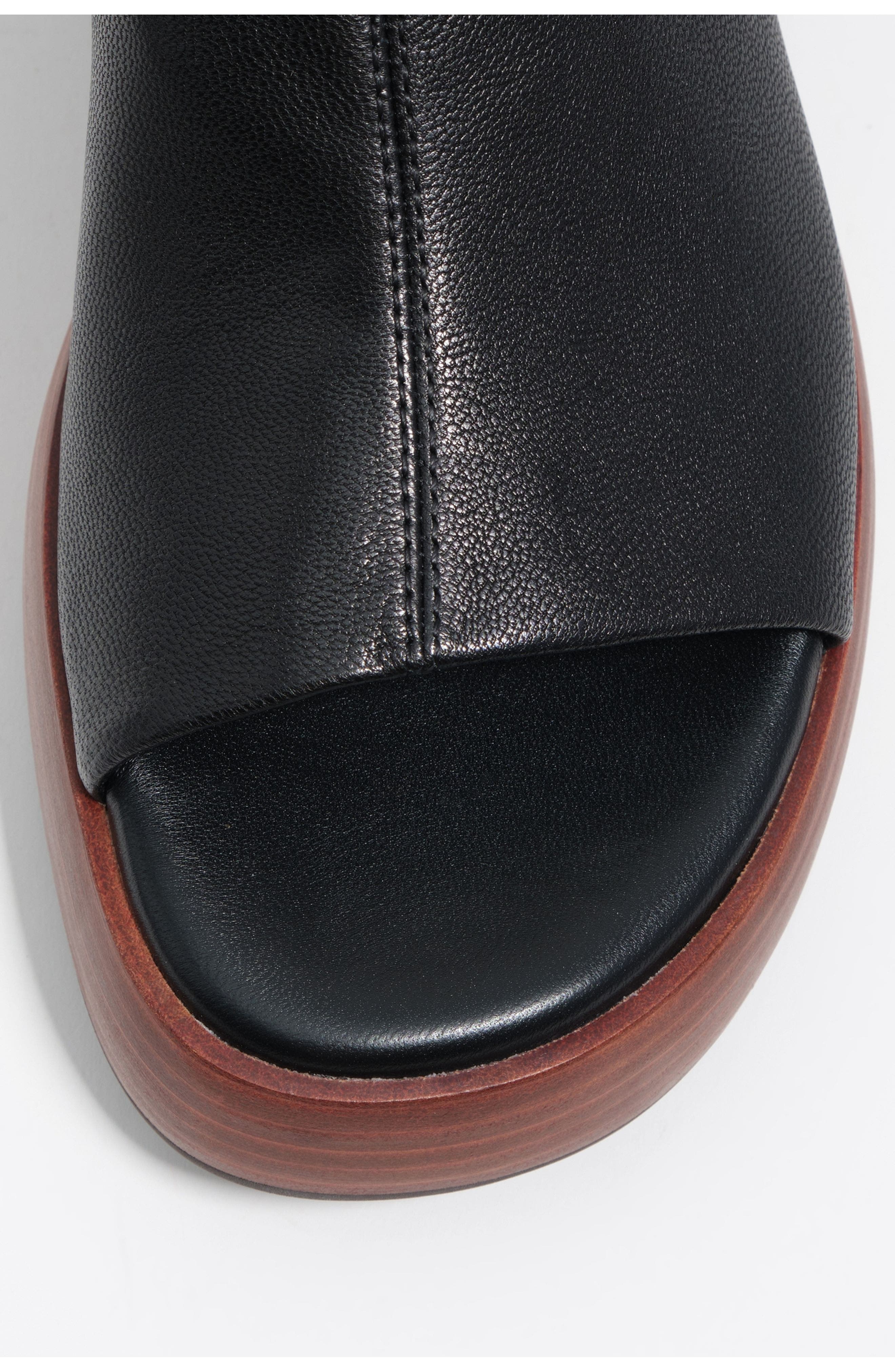 Closed-Toe Platform Sandals, Alternate, color, BLACK