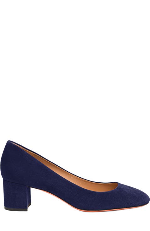 Women's  suede low-heel pump