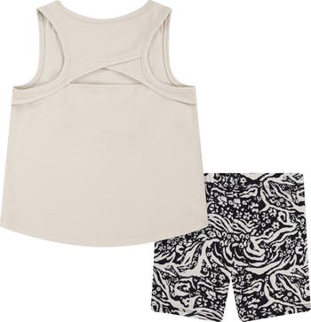 Kids' Wild Flower Tank & Bike Shorts Set