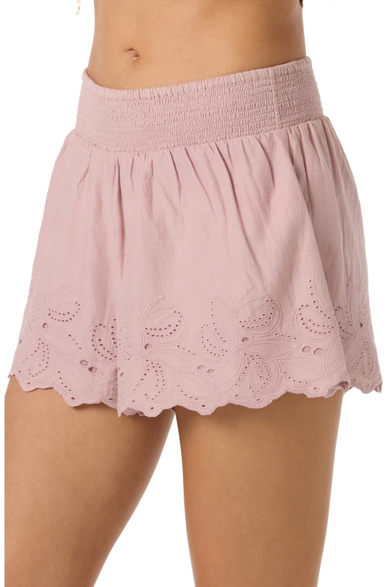Annalee Eyelet Waist Shorts, Alternate, color, ORCHID
