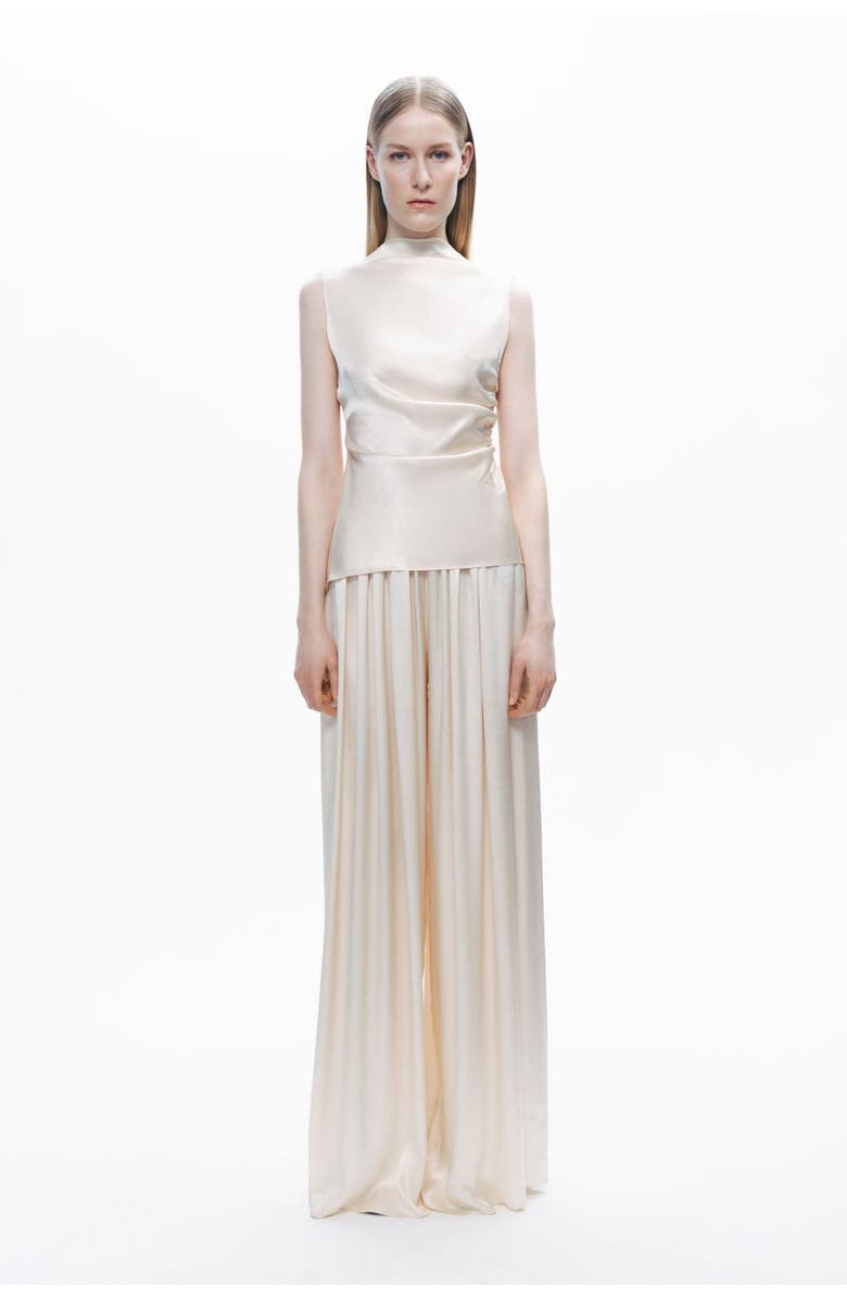 Nocturne Draped Open-Back Detail Blouse, Alternate, color, 