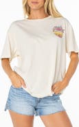Roxy Sunset Oversize Cotton Graphic T-Shirt