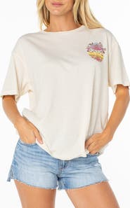 Roxy Sunset Oversize Cotton Graphic T-Shirt