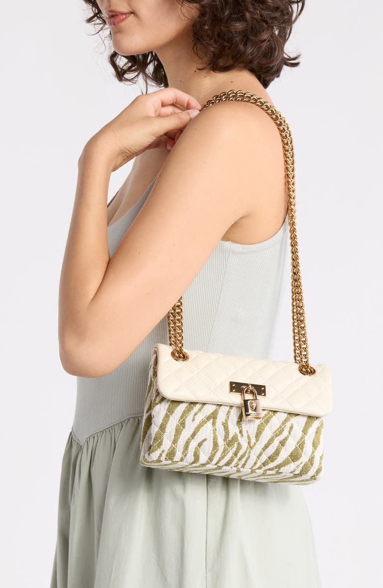 Kurt Geiger London Mini Brixton Mixed Media Crossbody Bag, Alternate, color, Open Green