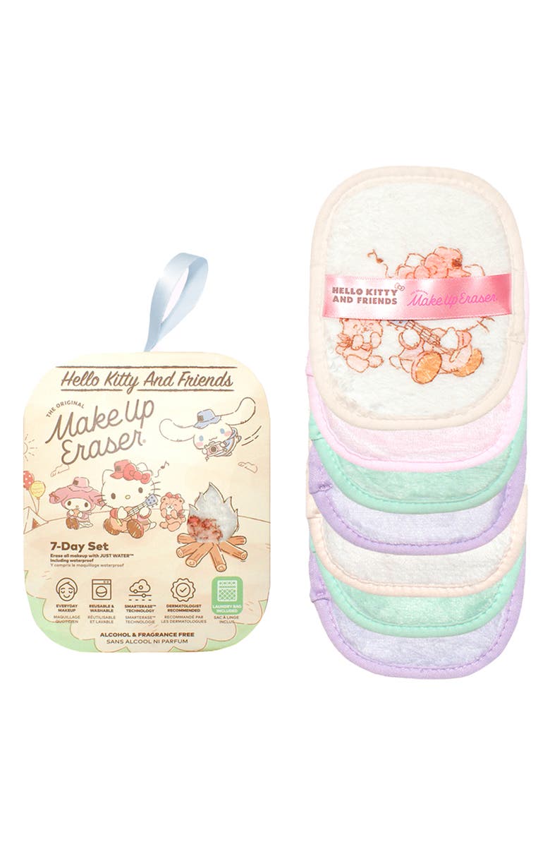 The Original MakeUp Eraser x Hello Kitty Camping 7-Day MakeUp Eraser Set, Main, color,