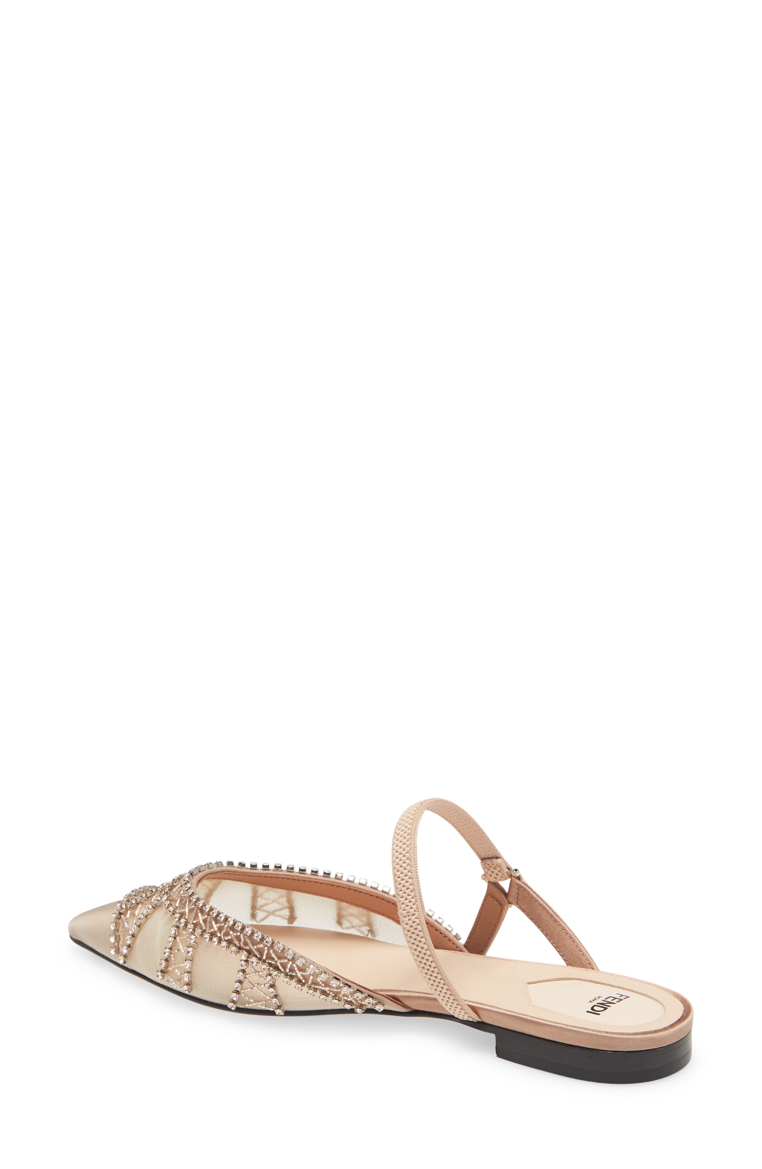 Fendi Colibri Crystal Embellished Mule, Alternate, color, 