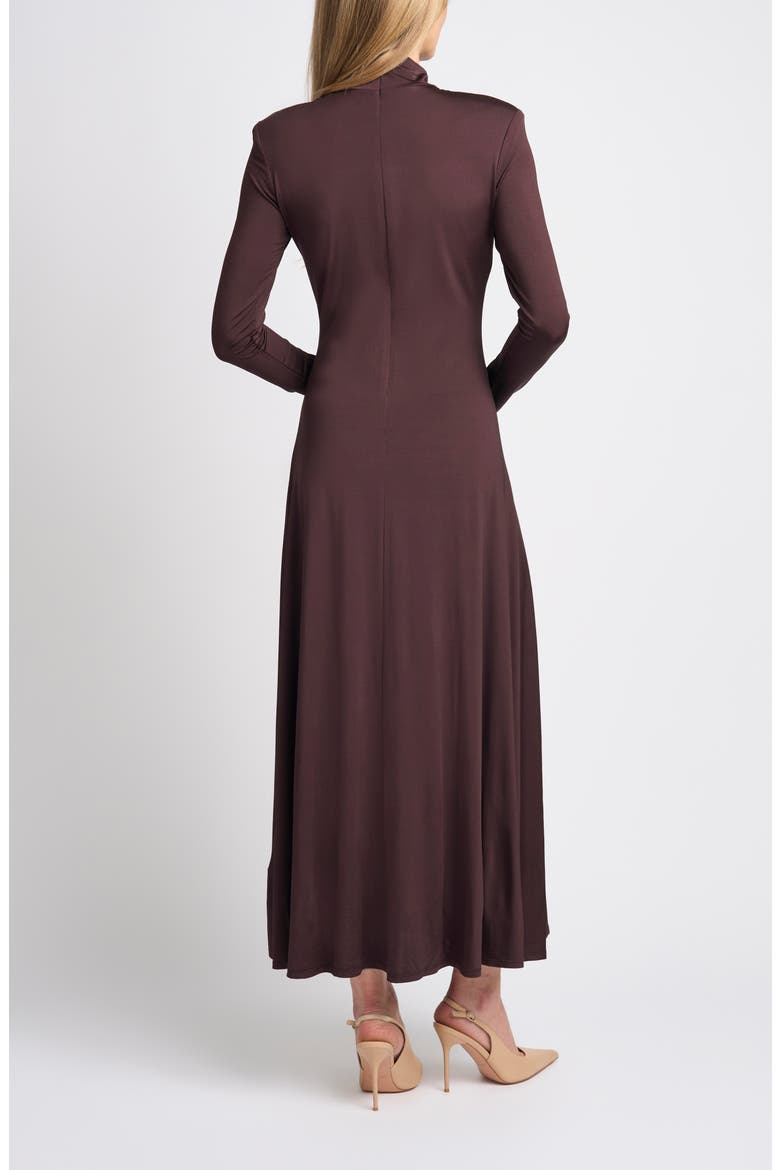 Ada Mock Neck Long Sleeve Dress, Alternate, color, CHOCOLATE PLUM