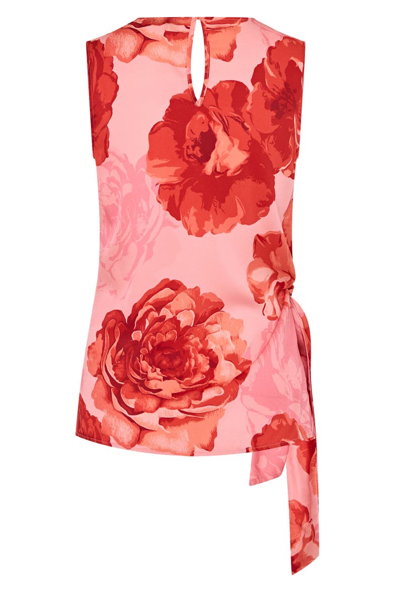 Serena Floral Print Drape Sleeveless Top, Alternate, color, PINK MULTI