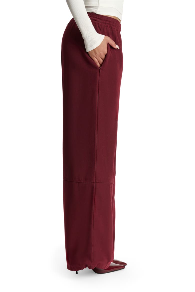 Wide Leg Track Pants, Alternate, color, WINE