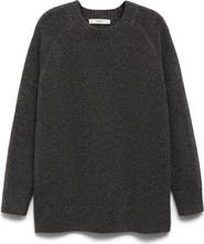 MANGO Crewneck Raglan Sleeve Sweater