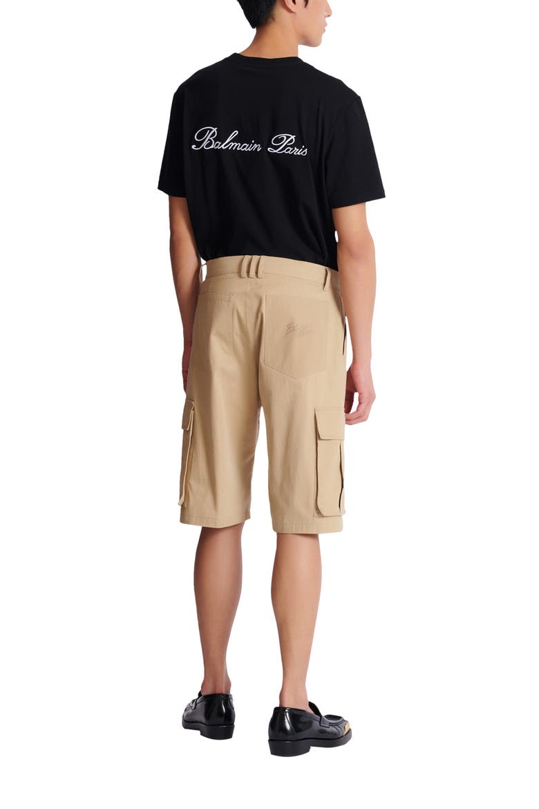 Cotton canvas cargo Bermuda shorts, Alternate, color, beige