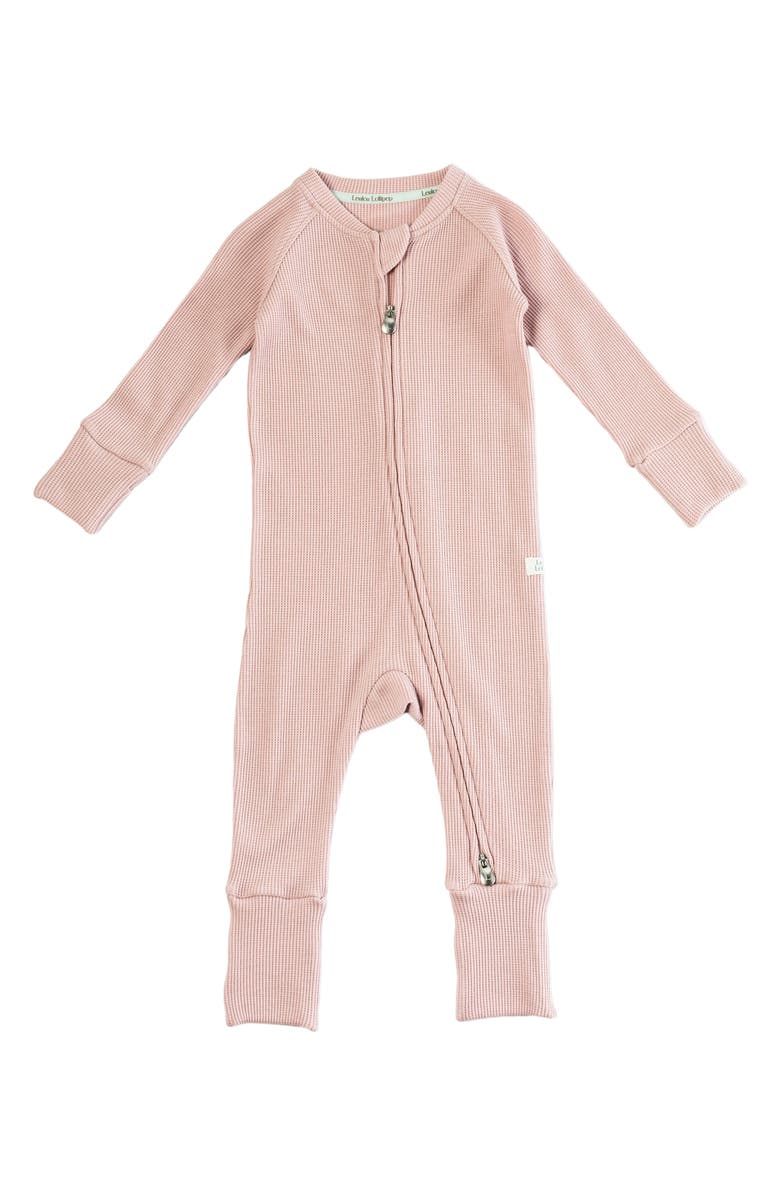 Loulou Lollipop Waffle Stitch Convertible Footie Pajamas, Main, color, 