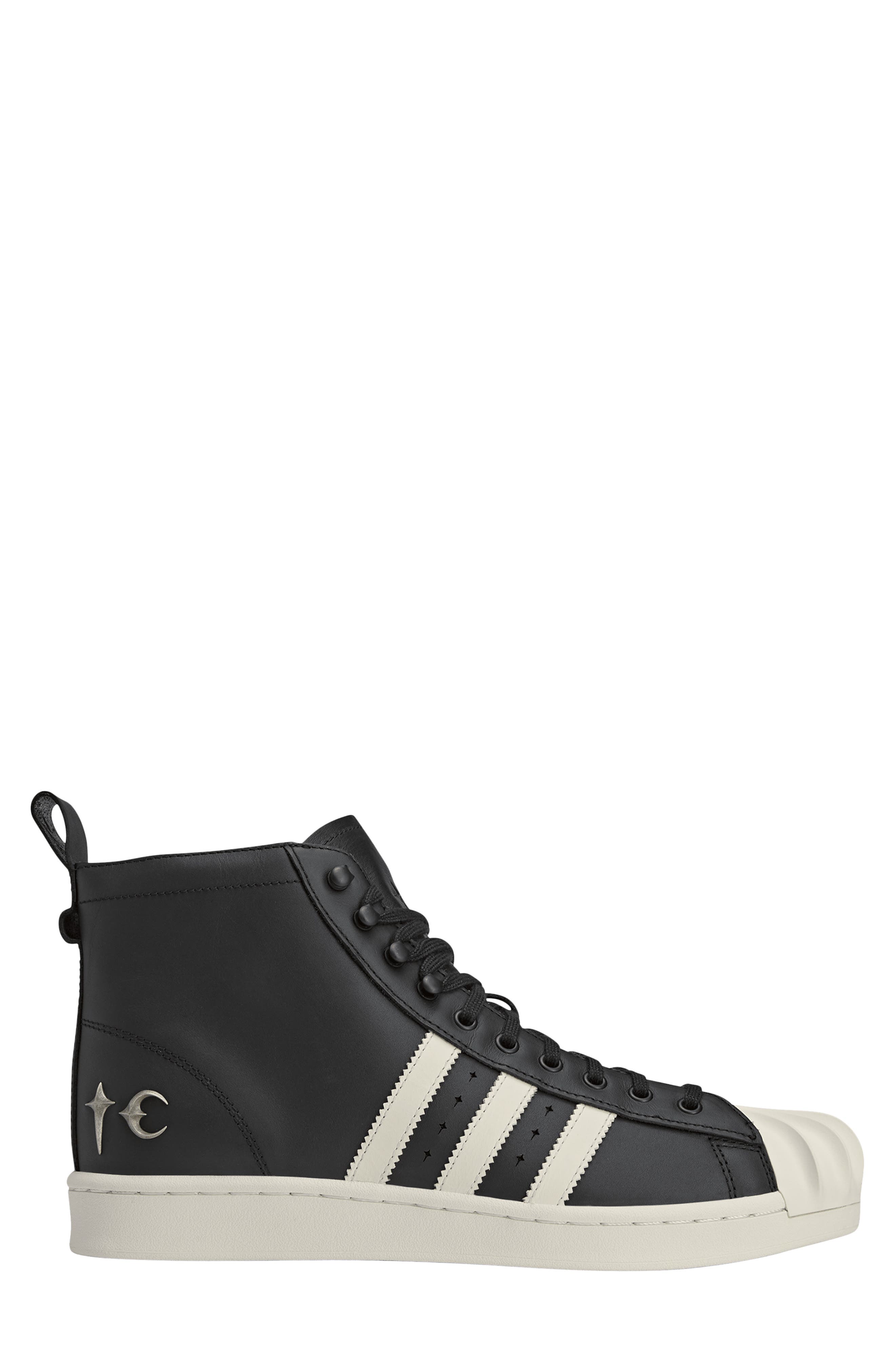adidas x Thug Club Gender Inclusive Superstar Sneaker Boot, Alternate, color, Black/ Off White/ Black