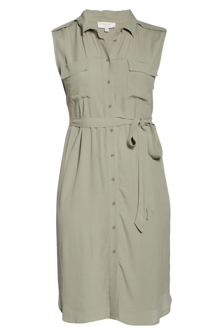 Dasha Utility Shirtdress, Alternate, color, VETIVER