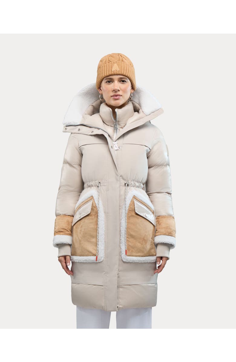 Alpenhaus Malet Puffer Parka with Mixed Media Detailing, Main, color, Stone