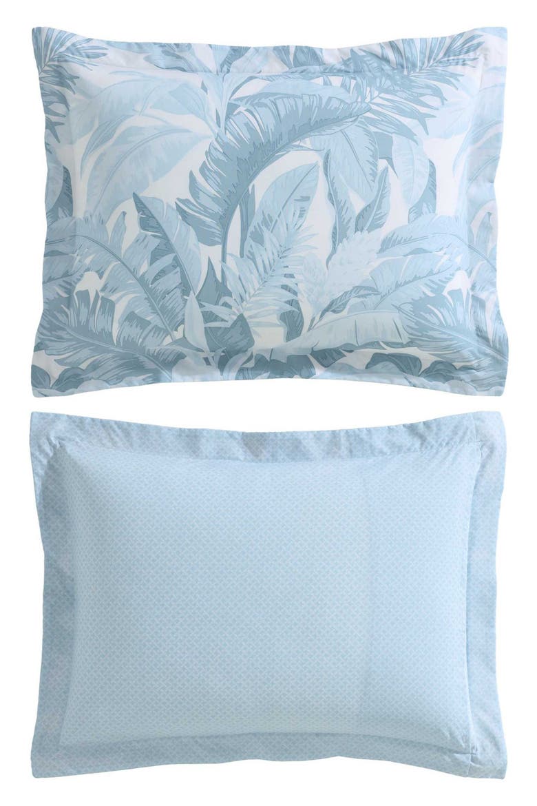Palm Serenity Reversible Comforter & Sham Set, Alternate, color, BLUE