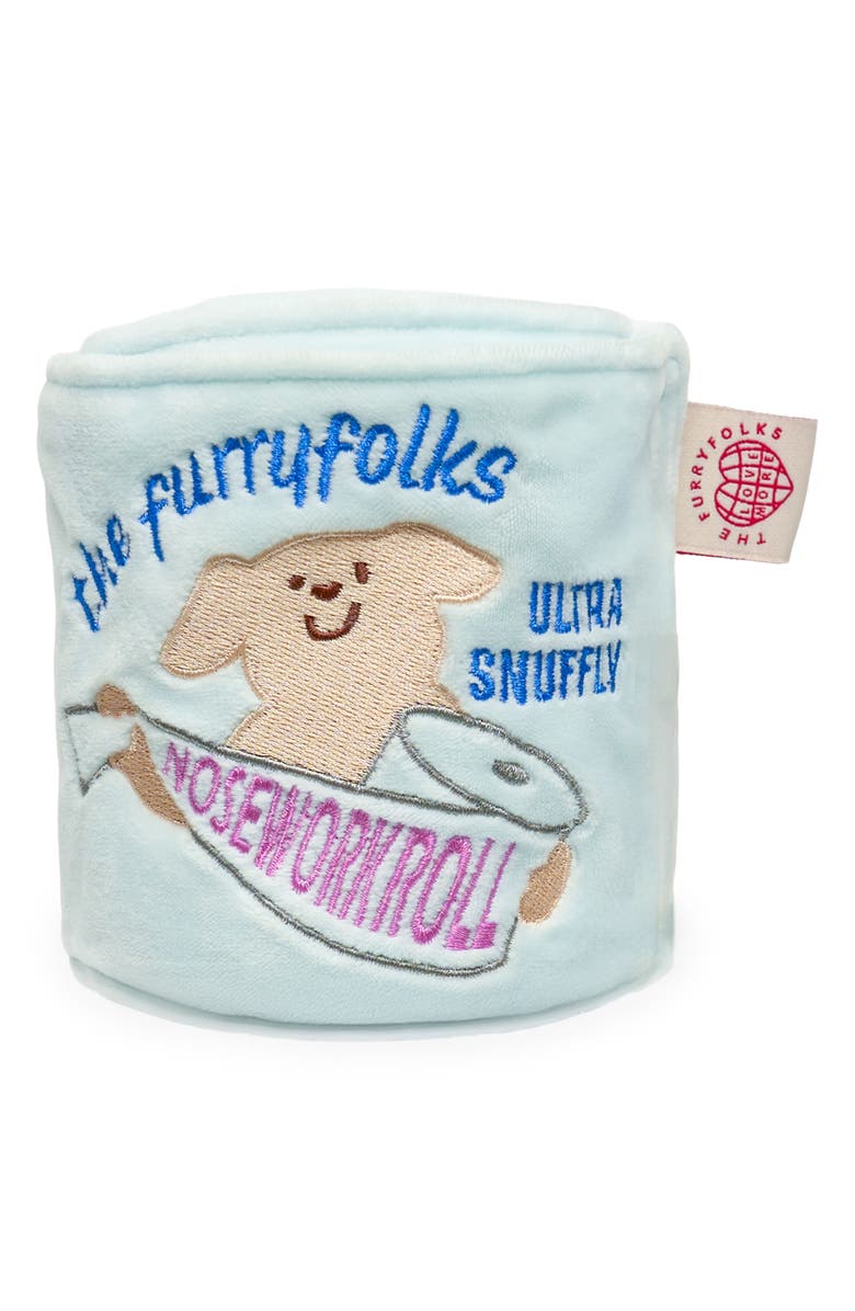 the furryfolks Toilet Paper Nosework Toy, Main, color, White