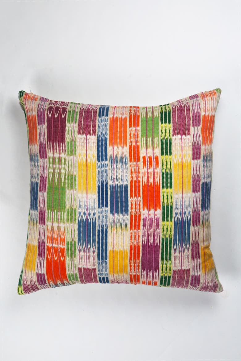 Vintage Handwoven  Carmen Ikat Pillow, Alternate, color, Multi