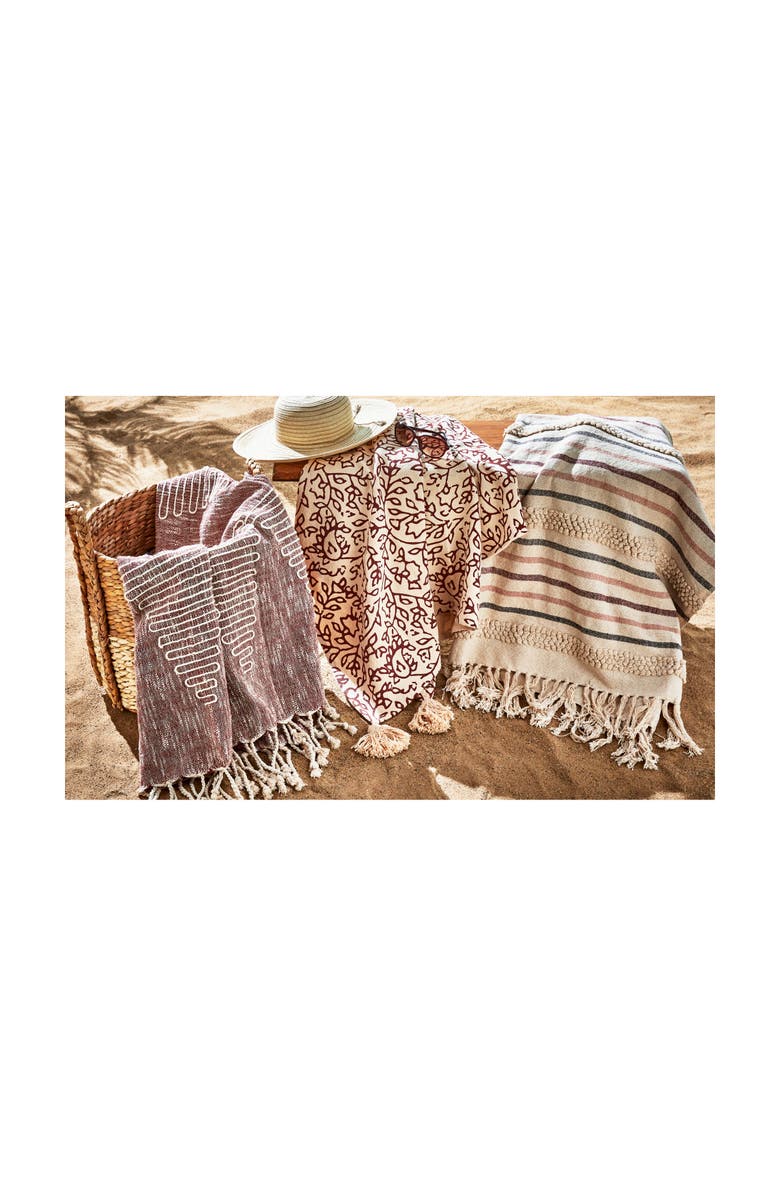 tag Vine Throw Blanket Multicolor Cotton Everyday Use, Alternate, color, Multicolored