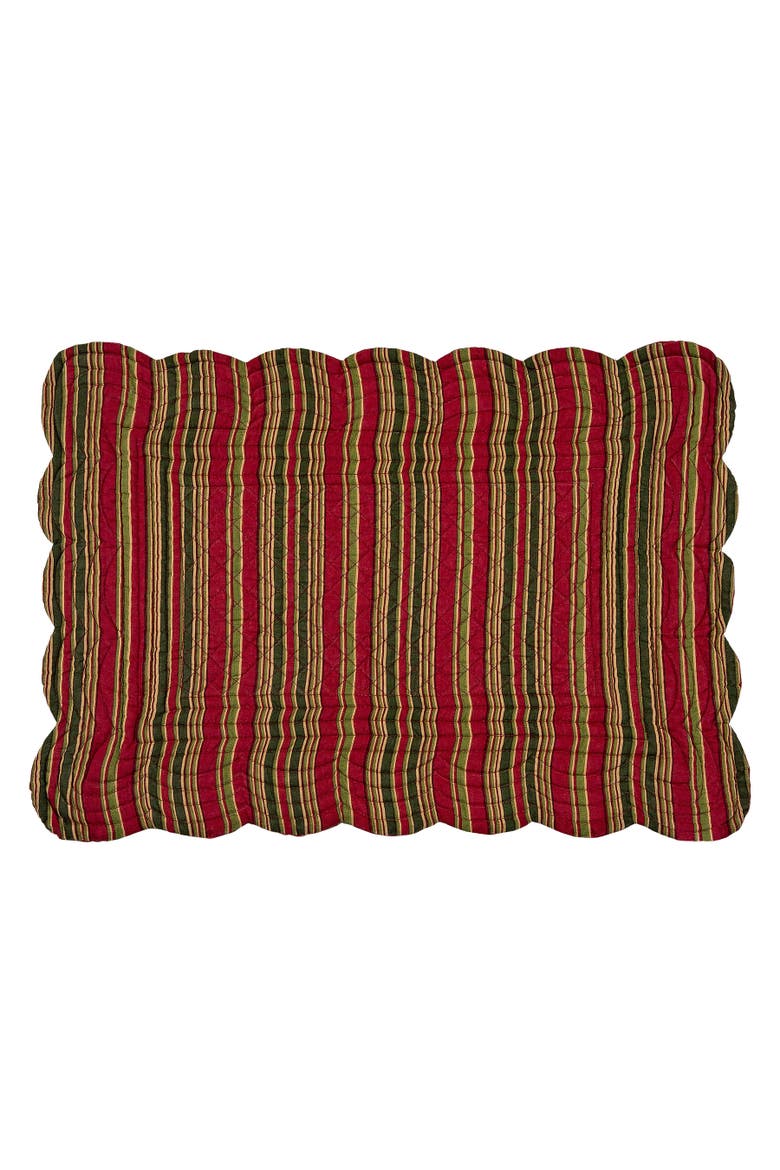 Maureen Reversible Machine Wash Quilt Set of 6 Placemats 13" x 19", Alternate, color, Red