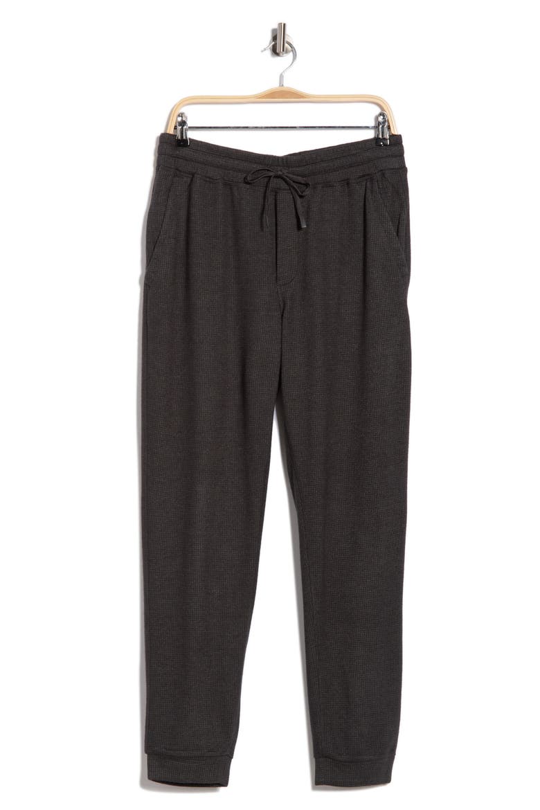 Waffle Knit Joggers, Alternate, color, GREY DARK CHARCOAL HEATHER
