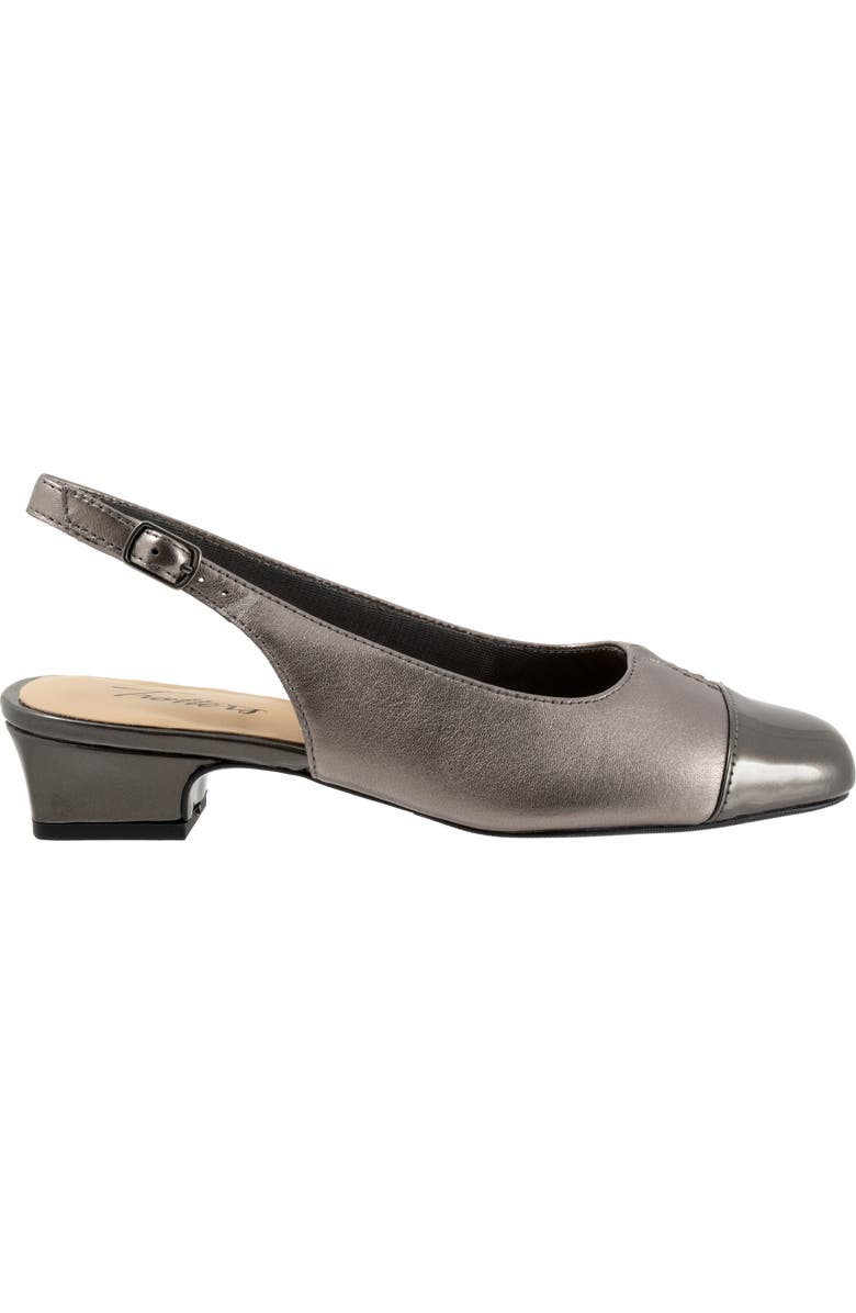 Trotters Dea Cap Toe Slingback Pump, Alternate, color, Pewter
