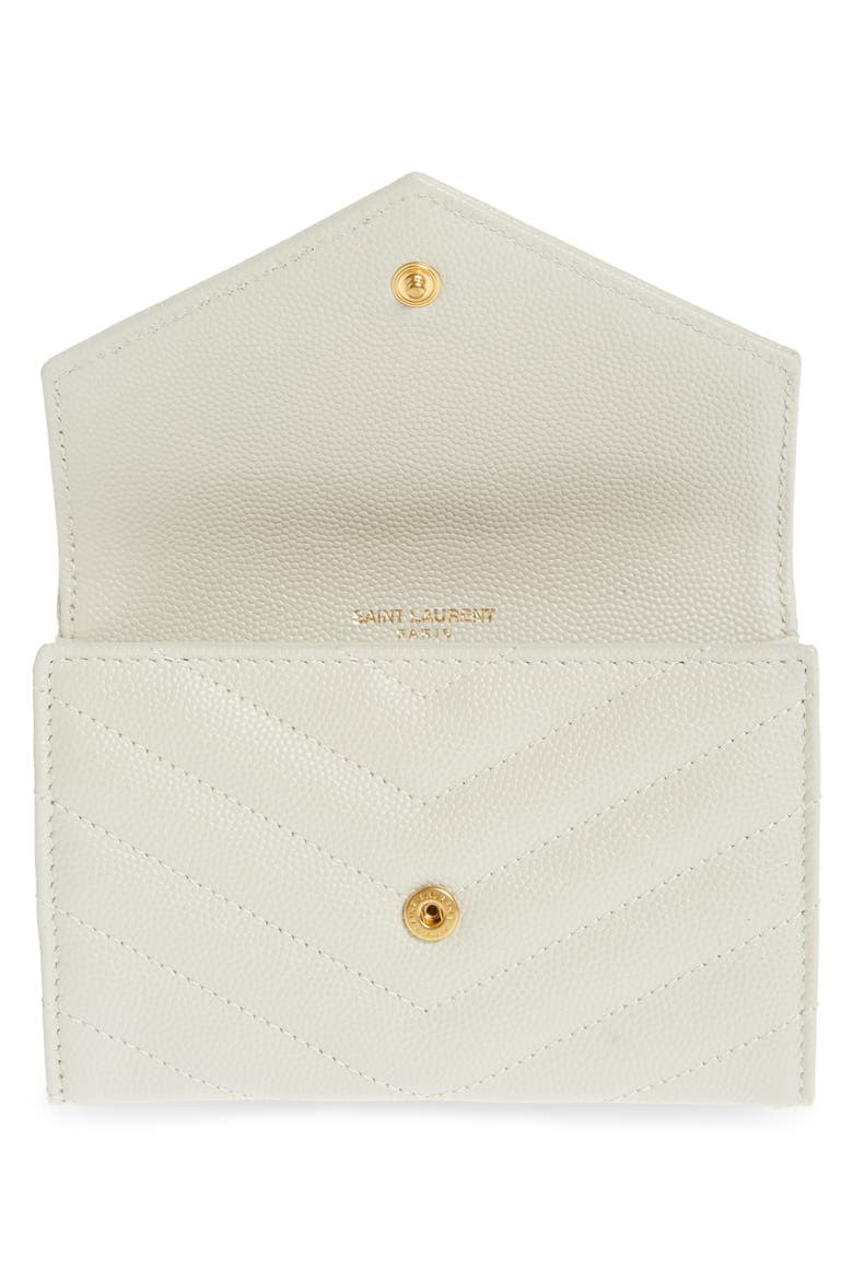 'Monogram' Quilted Leather French Wallet, Alternate, color, CREMASOFT