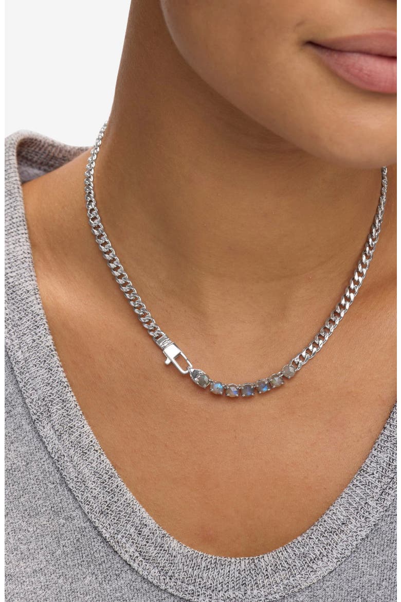 Julian Loves Labradorite Necklace, Alternate, color, SILVER-LAB