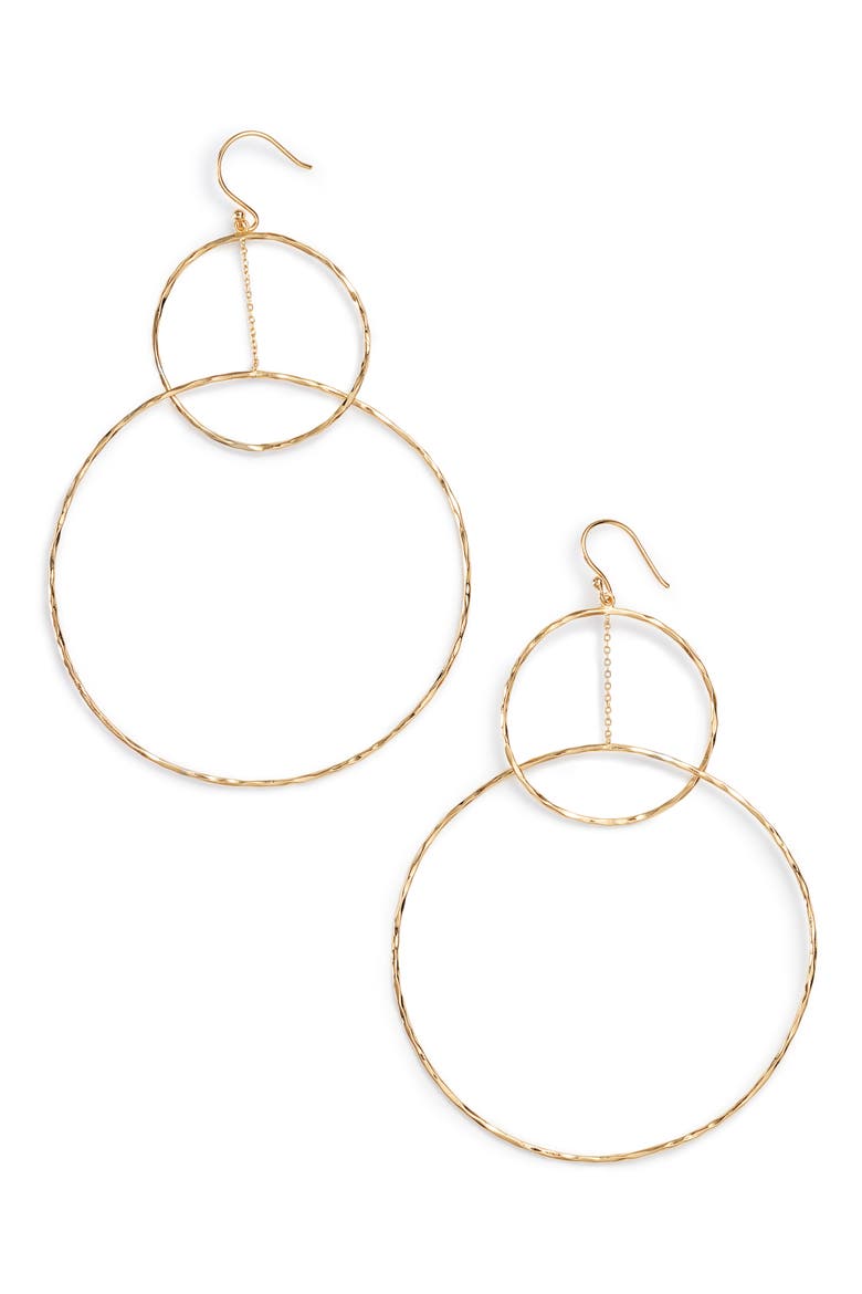 Large Drop Earrings, Main, color, GOLD