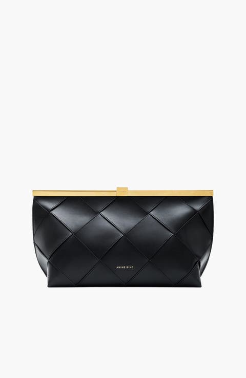 Anine Clutch Braided Leather