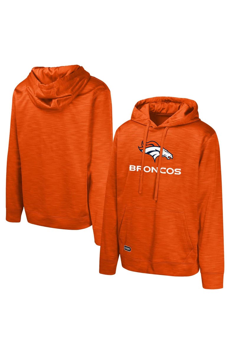 Outerstuff Men's Orange Denver Broncos Streak Fleece Pullover Hoodie, Main, color, Orange