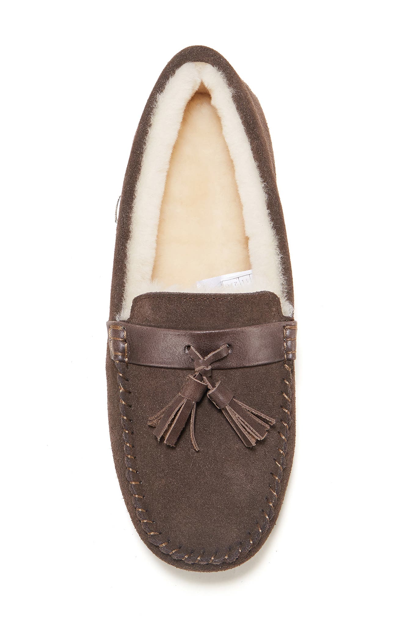 Hamilton Genuine Shearling Lined Tassel Loafer, Alternate, color, BEVA