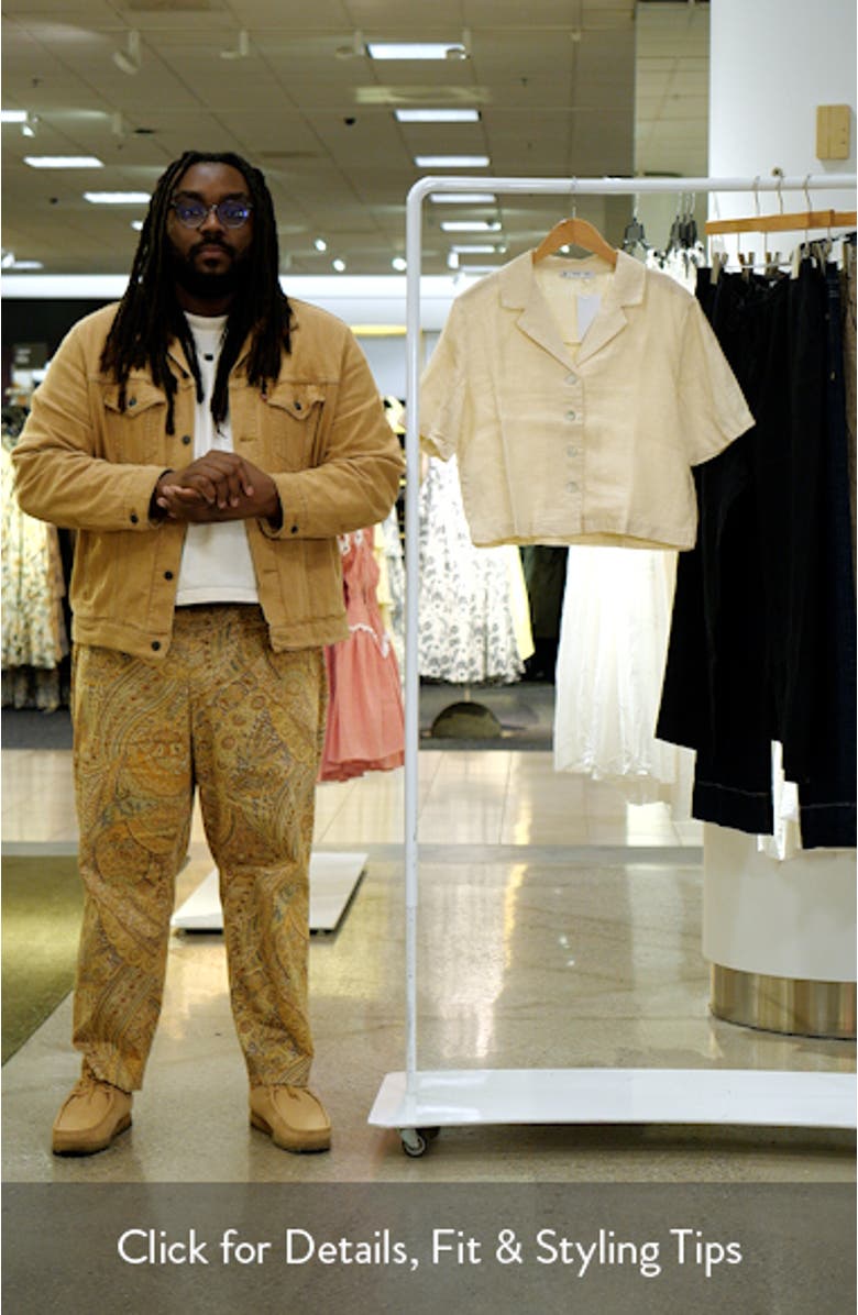 Short Sleeve Linen Camp Shirt, sales video thumbnail