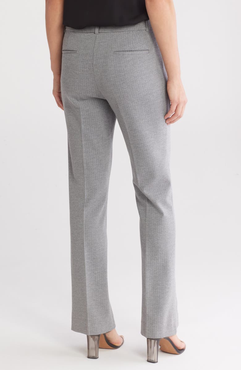 Amanda & Chelsea Pinstripe Slim Knit Pants, Alternate, color, Light Grey