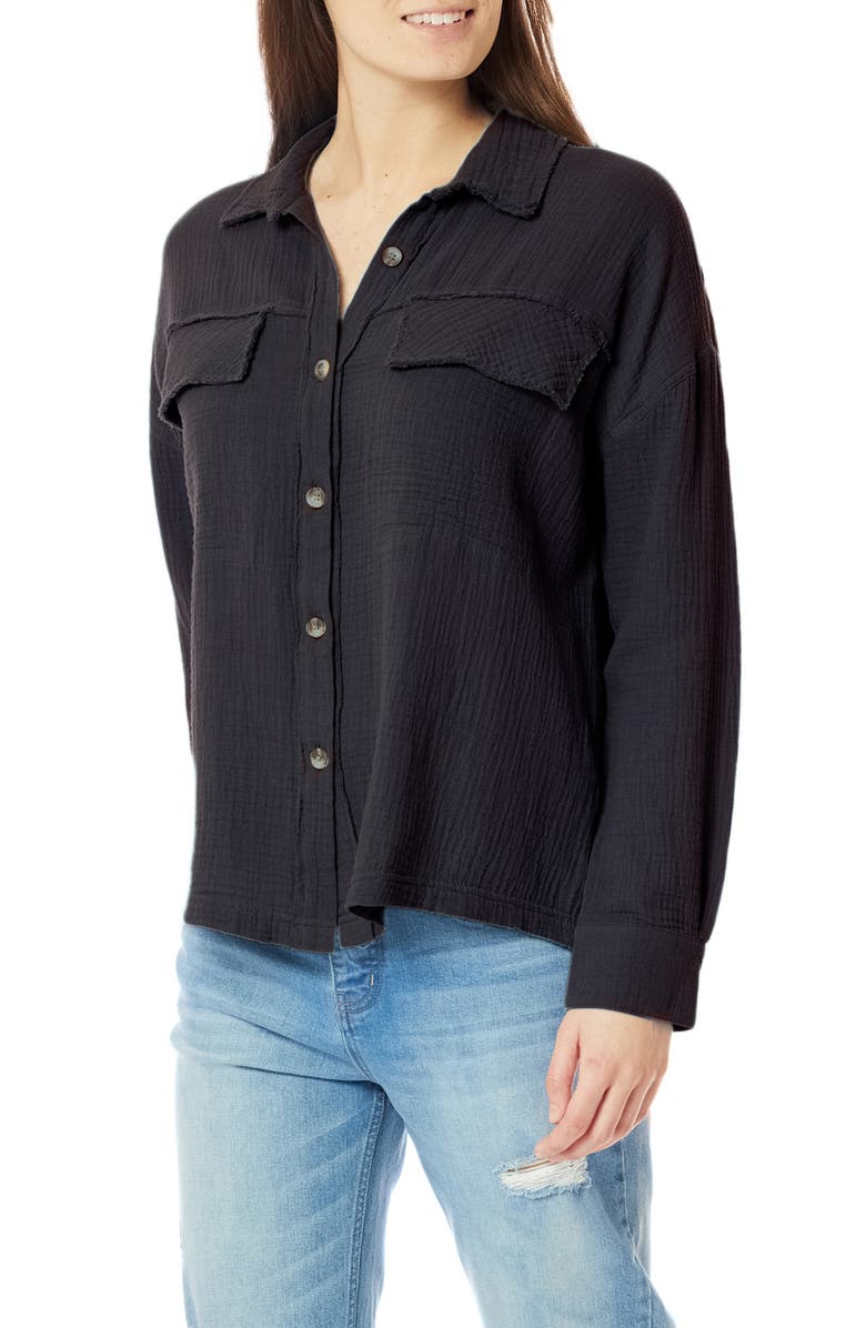 SUPPLIES BY UNIONBAY Liz Double Face Gauze Shirt, Main, color,