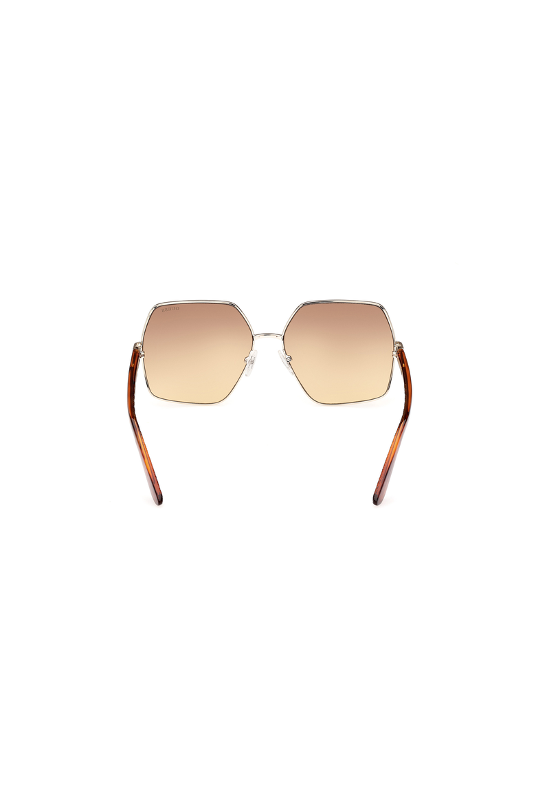 Oversized Rimless Hexagonal Sunglasses, Alternate, color, Gold / Gradient Brown