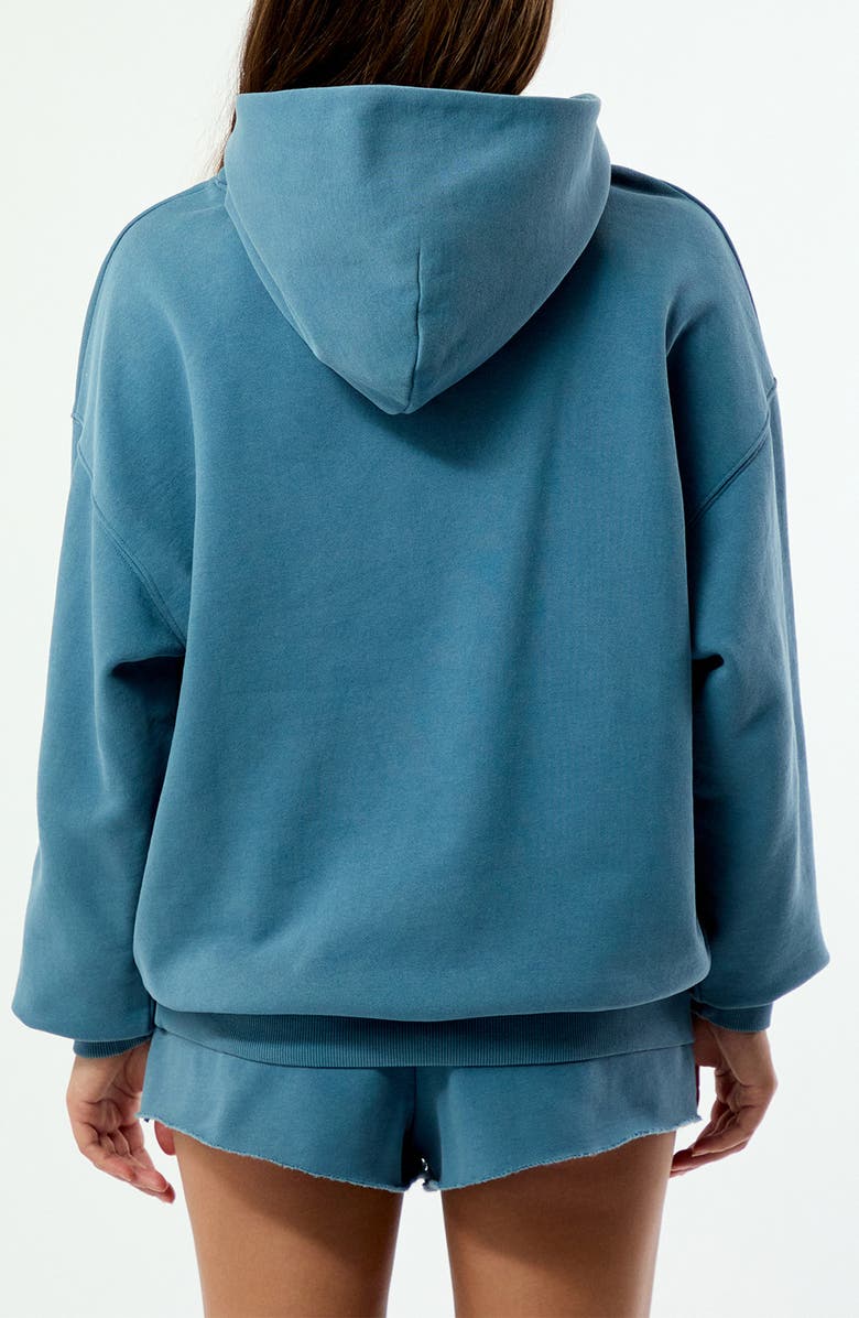 PacSun Core Washed Fleece Hoodie, Alternate, color, Dark Blue