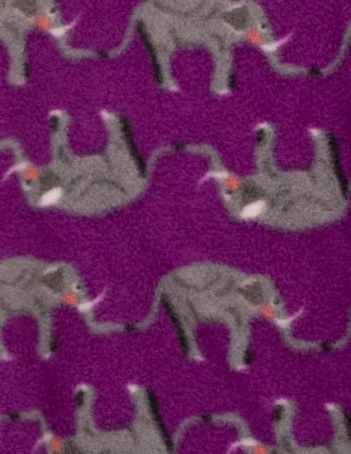 Leveret Kids Fleece Footed Printed Holiday Pajamas In Purple