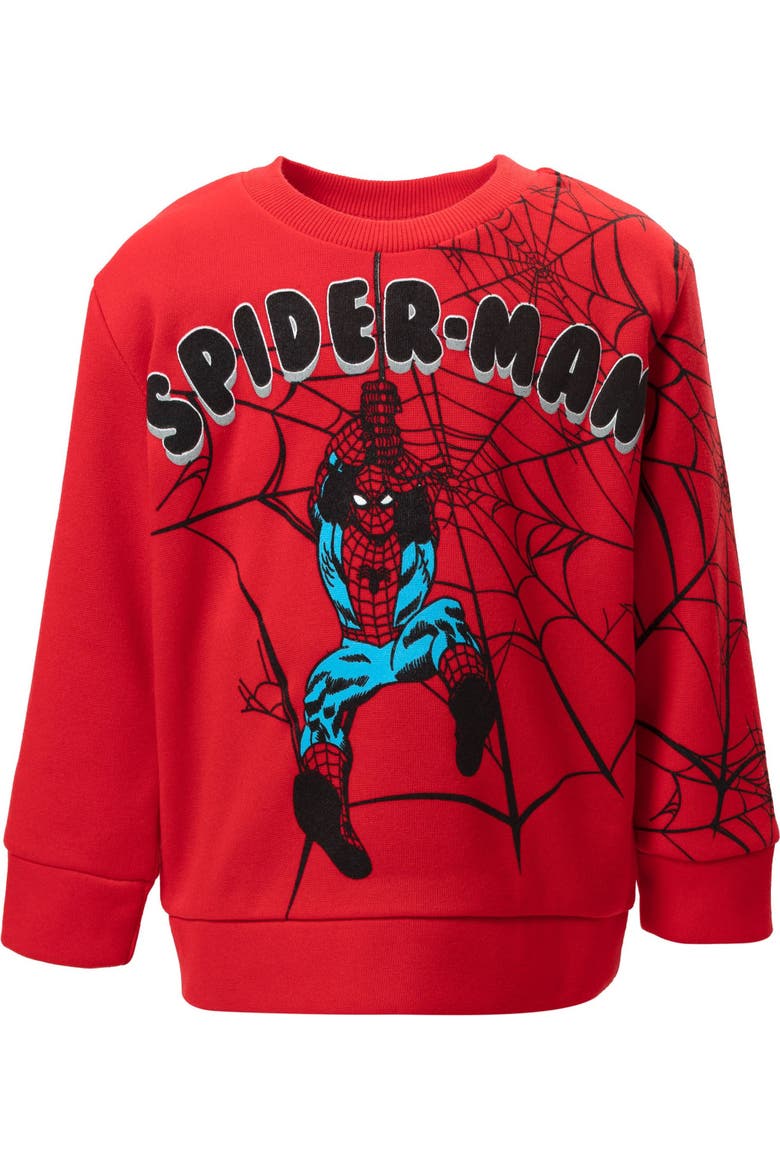 Spider-Man Fleece Sweatshirt and Joggers Set, Alternate, color, Spider Man Black Red