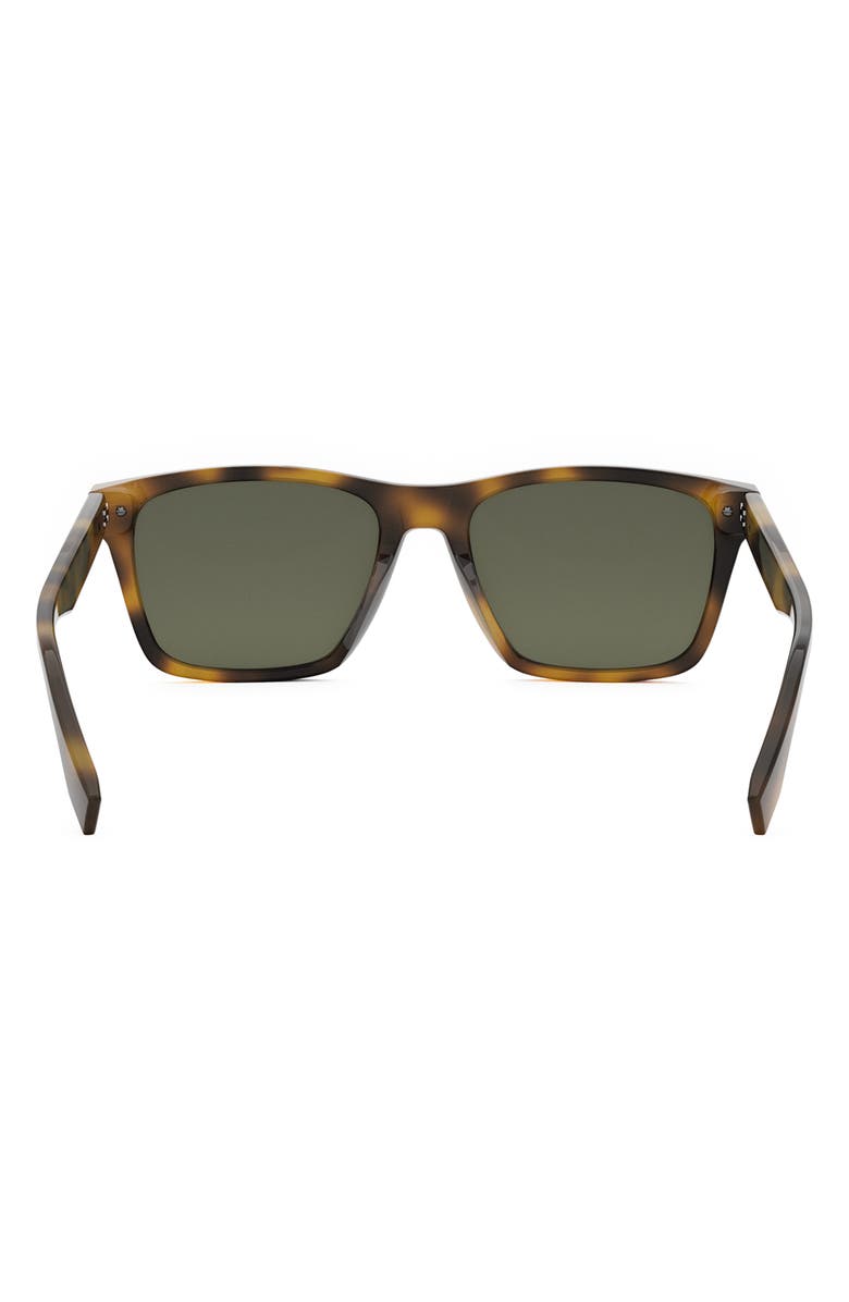 Fendi Essential 54mm Geometric Sunglasses, Alternate, color, Blonde Havana / Green