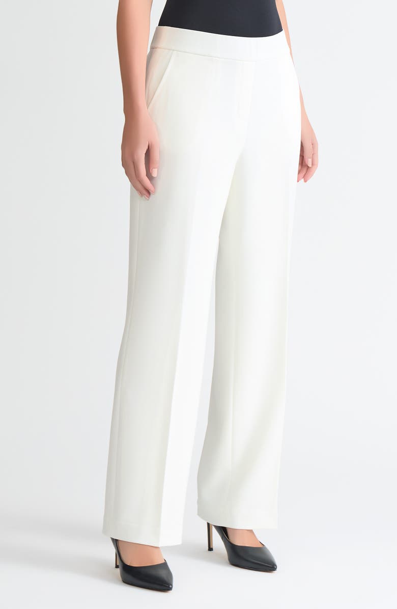KASPER Gracie Pull-On Trouser Pants, Alternate, color, Vanilla Ice