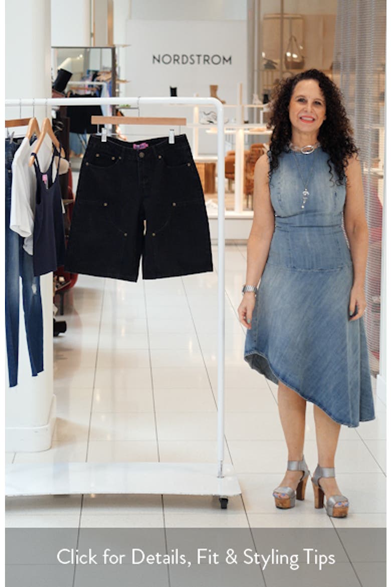 Jacqui Low Rise Denim Bermuda Shorts video