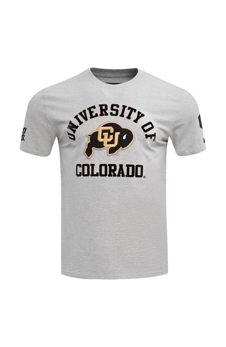 PRO STANDARD Men's Pro Standard Gray Colorado Buffaloes Classic Stacked Logo T-Shirt, Alternate, color, 