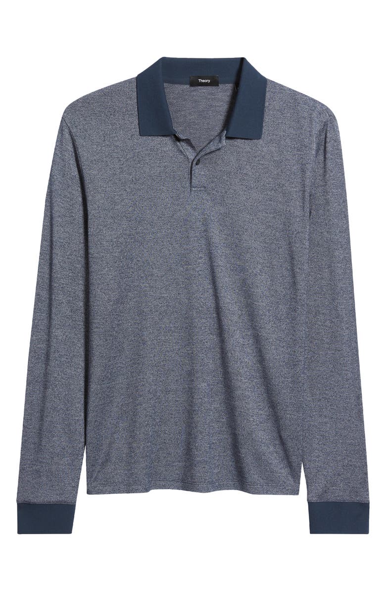 Theory Goris Activate Long Sleeve Polo, Alternate, color, Baltic Melange