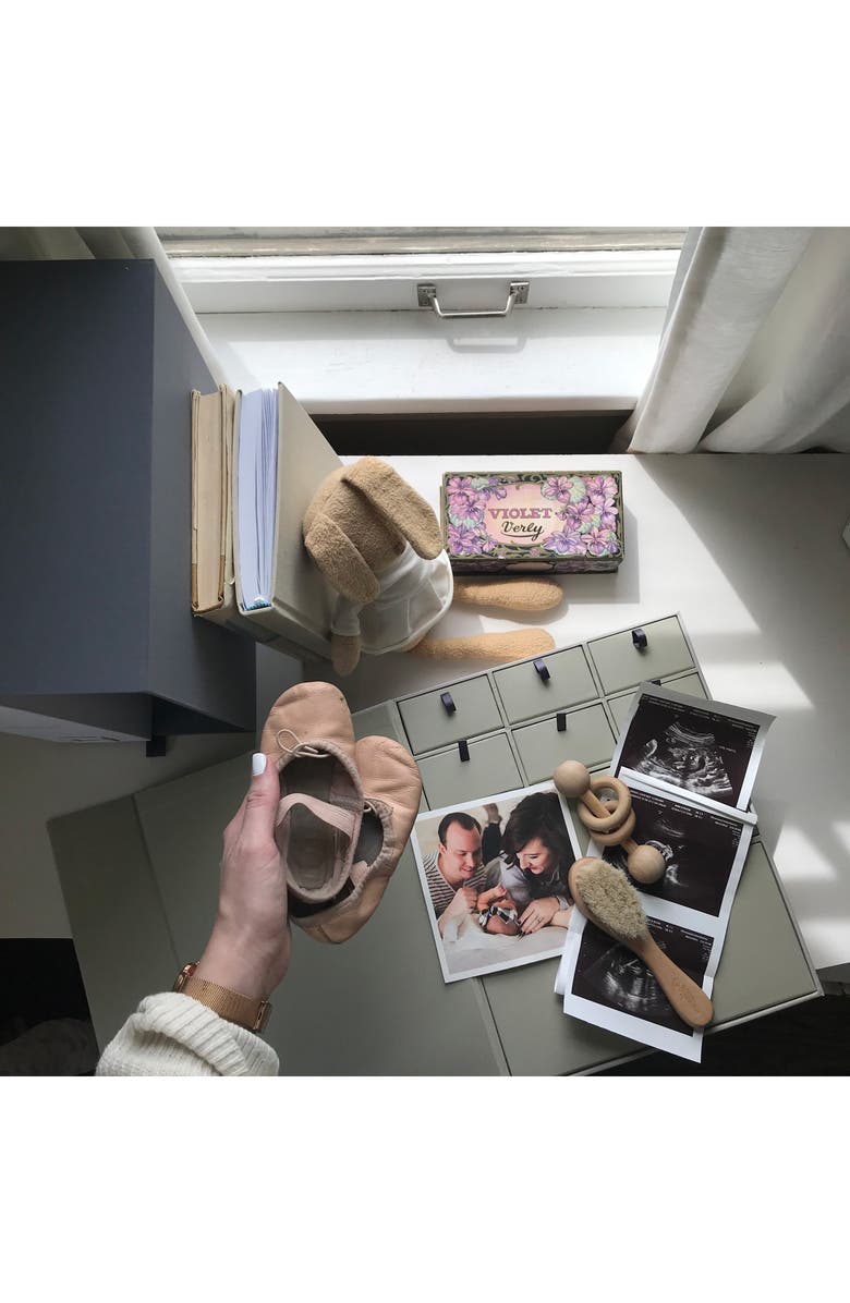 Savor Baby Edition Keepsake Box, Alternate, color, Slate/ Beige