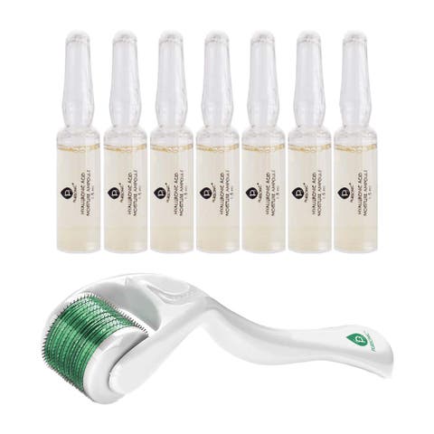 Skin Renewal Bundle Micro Needle Roller & 7-Day Hyaluronic Acid Serum Set
