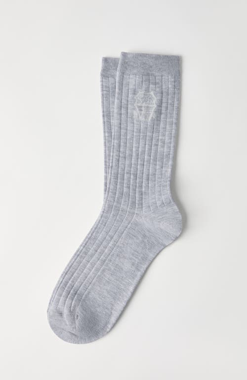 Brunello Cucinelli Cotton Socks In Fog